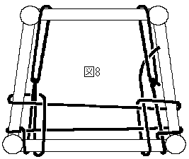 イラスト：椅子の封筒編み・三角ゾーンの張り方（2）編み方 2-4