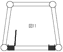 イラスト：椅子の封筒編み・三角ゾーンの張り方（3）捨て巻き 1