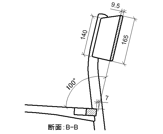 ダイニングチェア DK4167：詳細図1