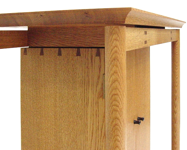 家具工房 家具制作鯛工房・ オーク製厨子 FS-bal-oak 側面