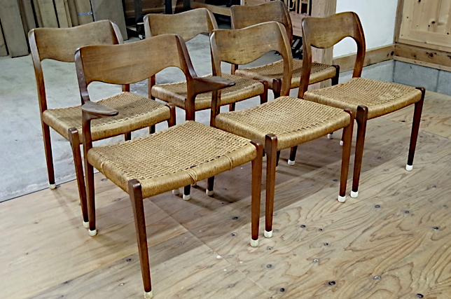 ニールス・O・モラー Model 55・71、 張り替え前の全体像