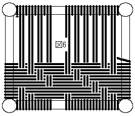 イラスト：ヘリンボーンでの編み