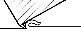 イラスト：スクレパーでの削り原理
