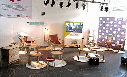 ミラノサローネで展示された、ボッジングレースで制作した椅子